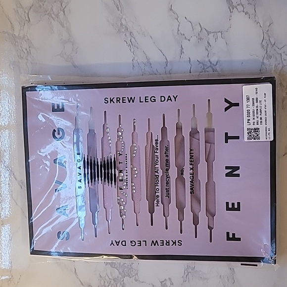 SAVAGE X FENTY DIVORCE COURT THIGH-HIGH STAY-UP STOCKINGS PURPLE LITE SZ M/L - Picture 4 of 7